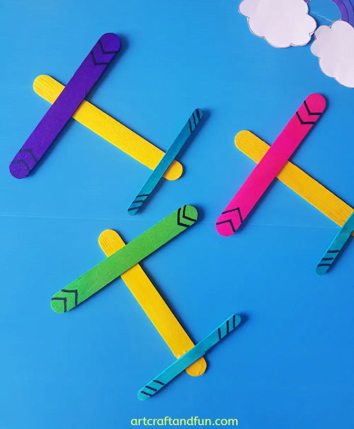 DIY Airplane Using Popsicle Sticks