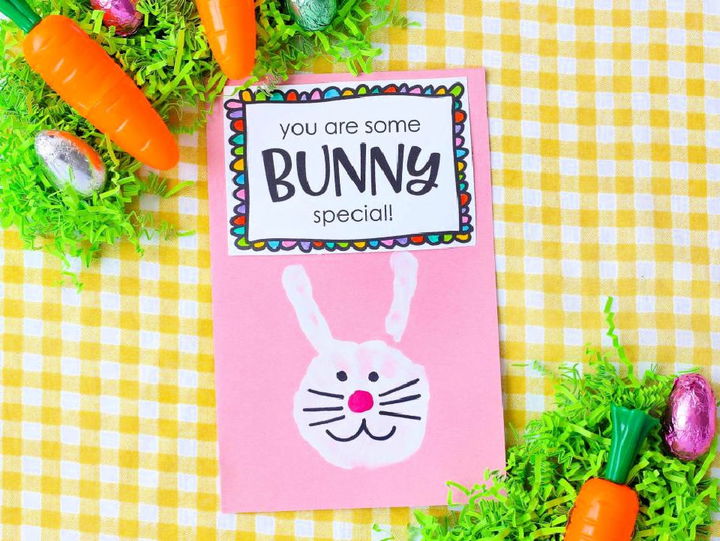 DIY Bunny Handprint Card