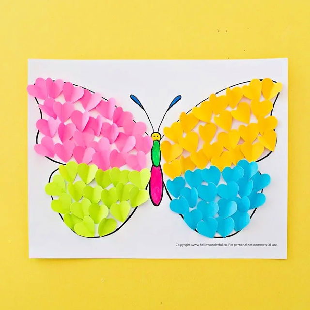 DIY Butterfly Paper Heart