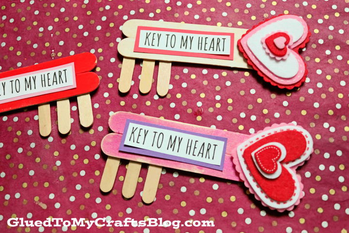 DIY Key Heart With Popsicle Stick