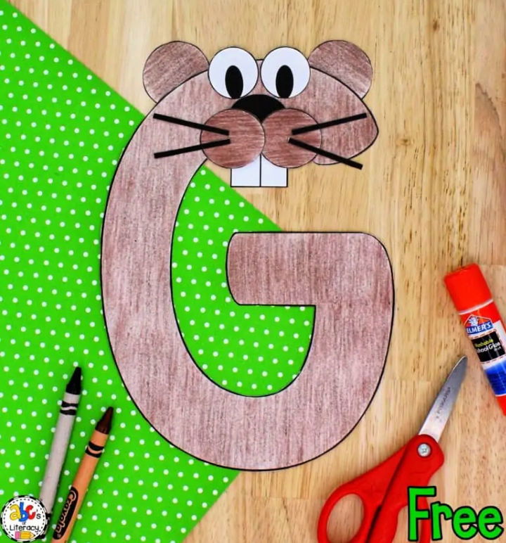 DIY Letter G Groundhog