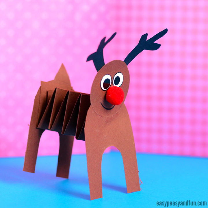 DIY Reindeer Using Accordion Paper