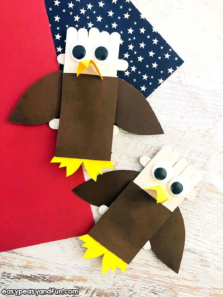 DIY Sticks Bald Eagle for Elementary Students