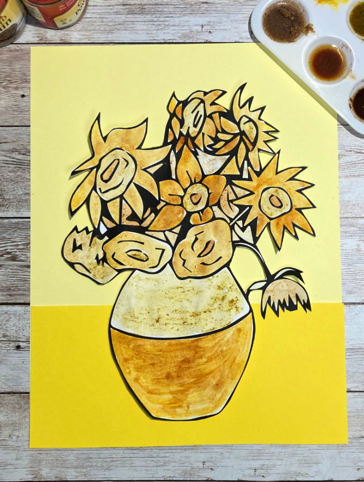 DIY Van Gogh Sunflower Painting With Spices