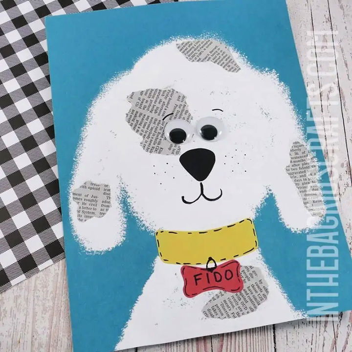 Dog Craft With Newspaper Spots