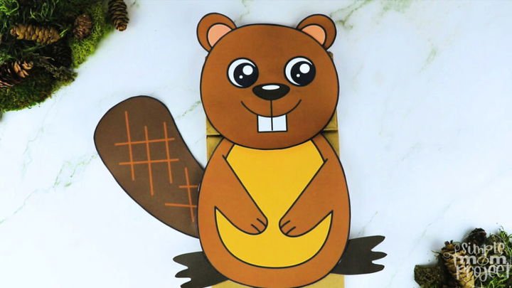 Easy DIY Beaver Paper Bag Puppet