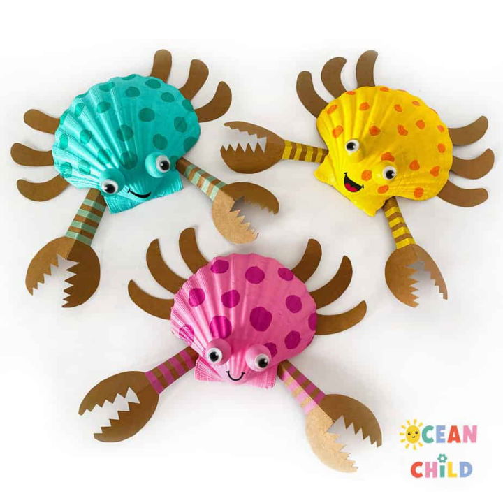 Easy DIY Crab From Painted Shells