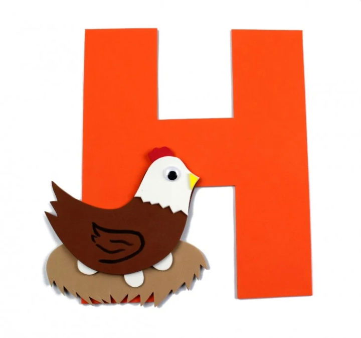 Easy DIY H is for Hen