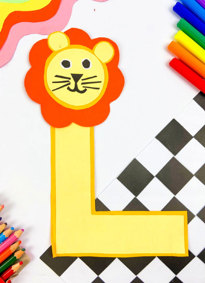 Easy DIY L is for Lion