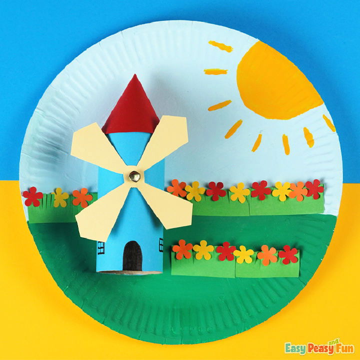 Easy DIY Windmill Paper Plate