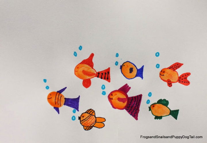 Fingerprint Fish Art and Craft for Kids