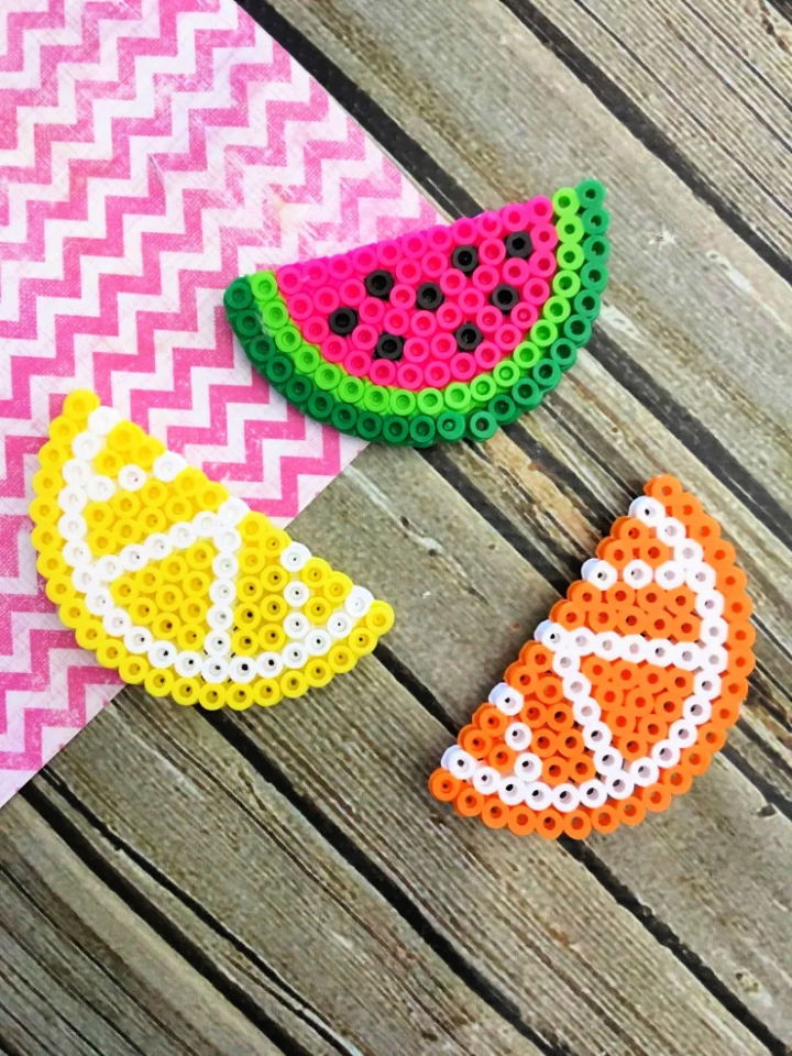 Fruit Perler Bead Magnets Craft