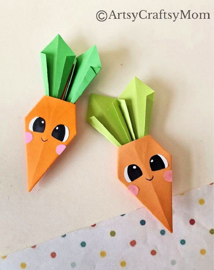 Handmade Origami Carrot for Beginners