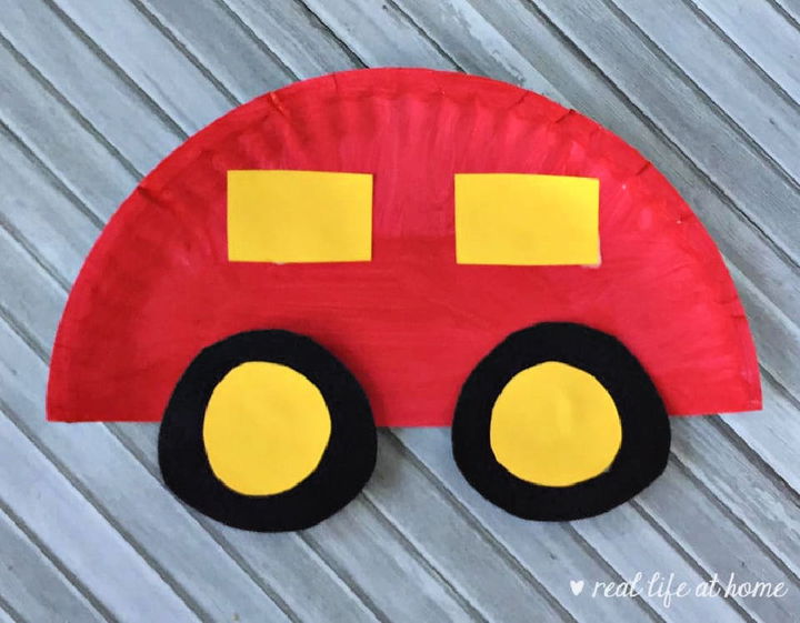 Handmade Paper Plate Car