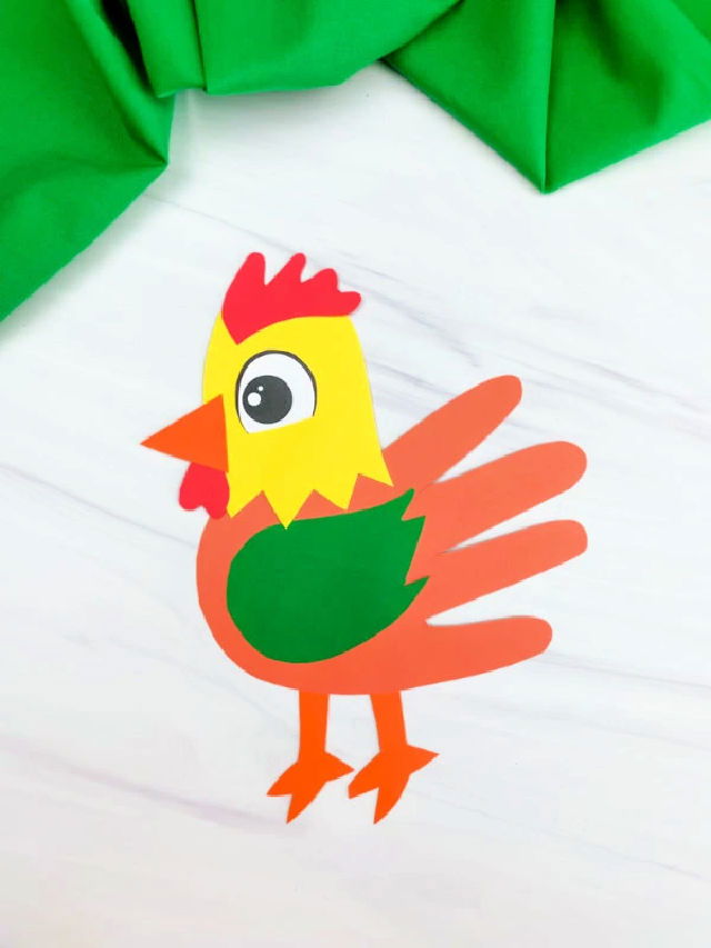 Handprint Rooster Craft