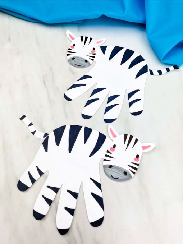 Handprint Zebra Craft