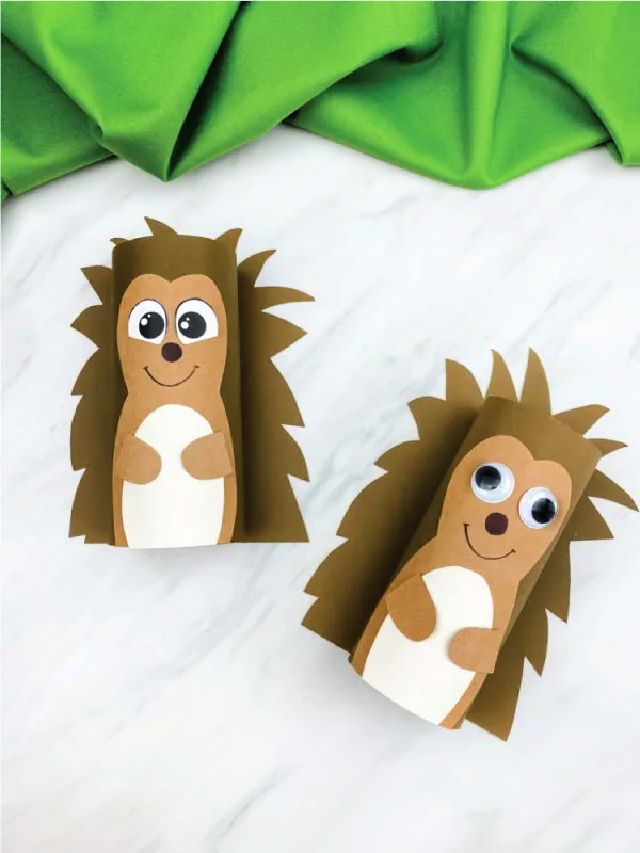 Homemade Hedgehog Toilet Paper Roll