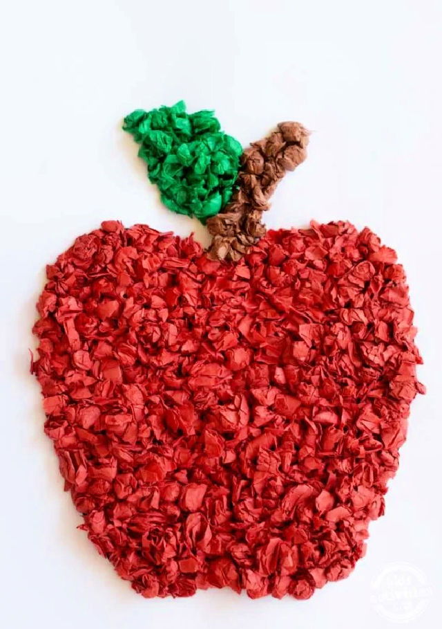 Homemade Tissue Paper Apple