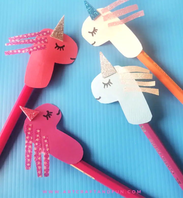 Homemade Unicorn Pencil Topper