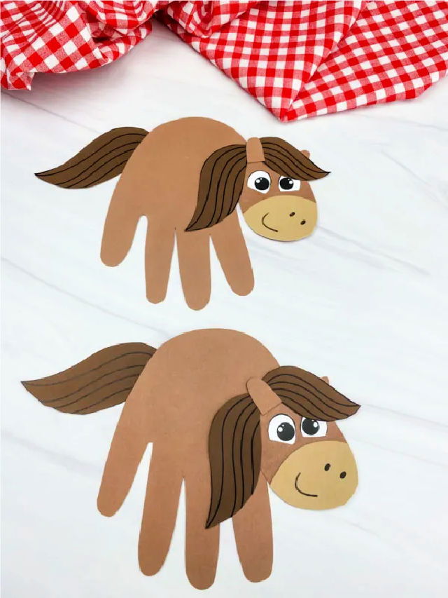 Handprint Horse Activity for Kids