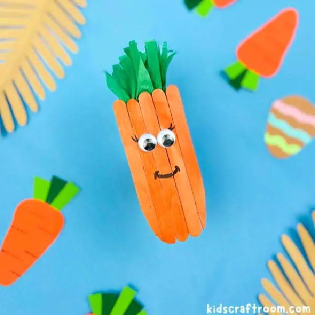 How to Make a Popsicle Stick Carrot