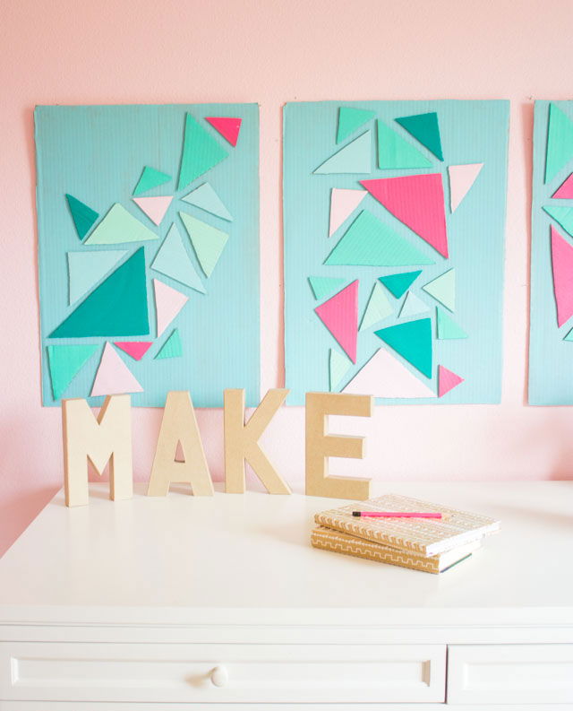 How to Turn a Cardboard Box Into Wall Art