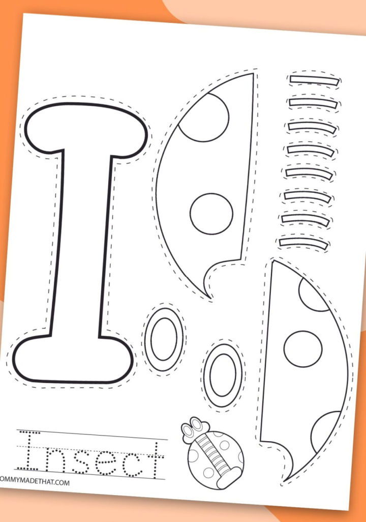 I is for Insect Craft - Free Printable