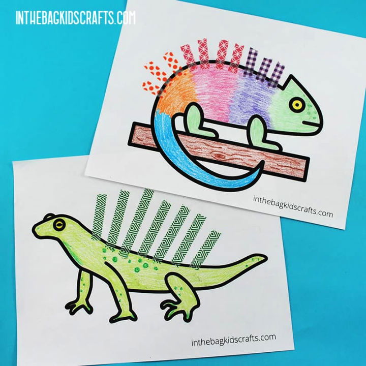 Iguana Craft Free Template