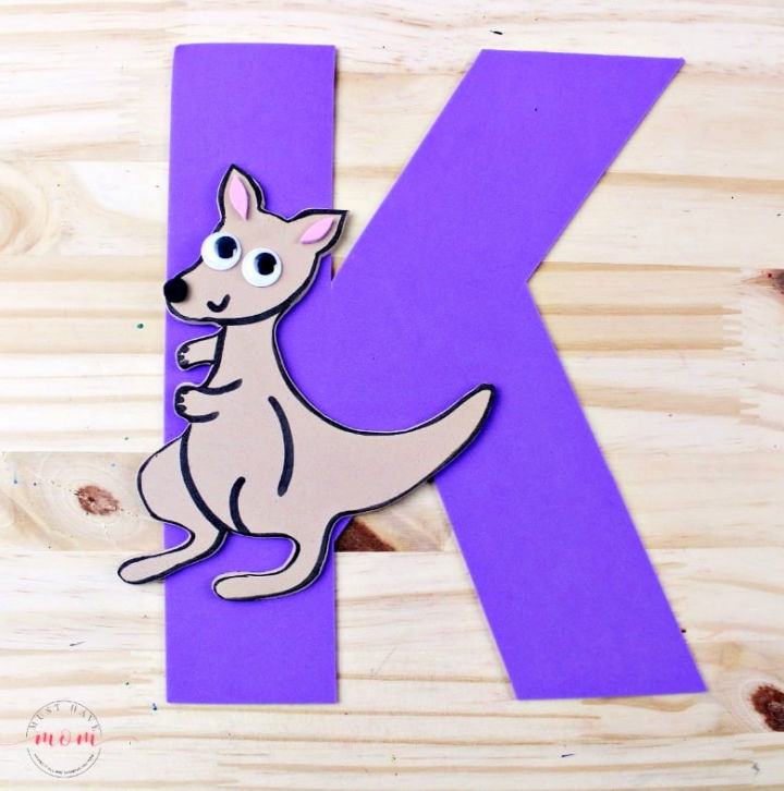 K is for Kangaroo Craft Free Printable