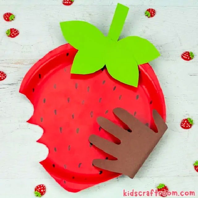 Make Your Own Paper Plate Strawberry