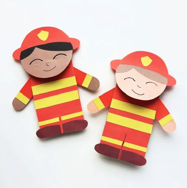 Fireman Puppet Activity for Kids