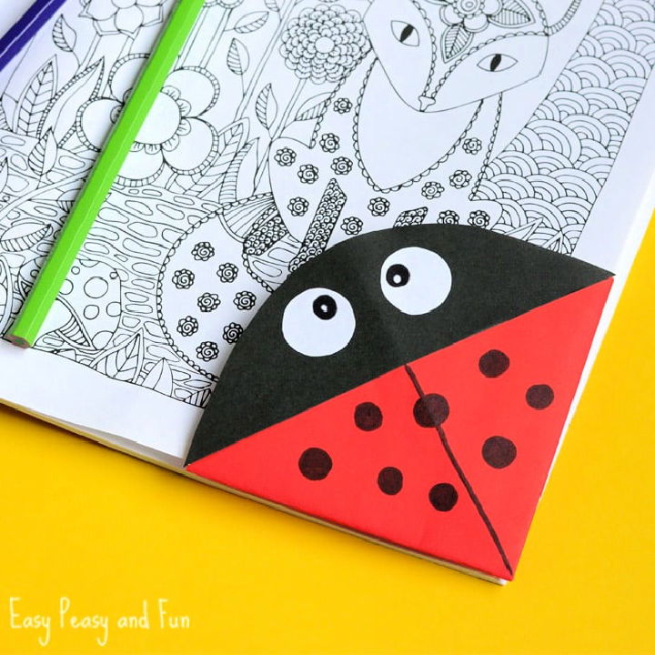 Making a Ladybug Corner Bookmark