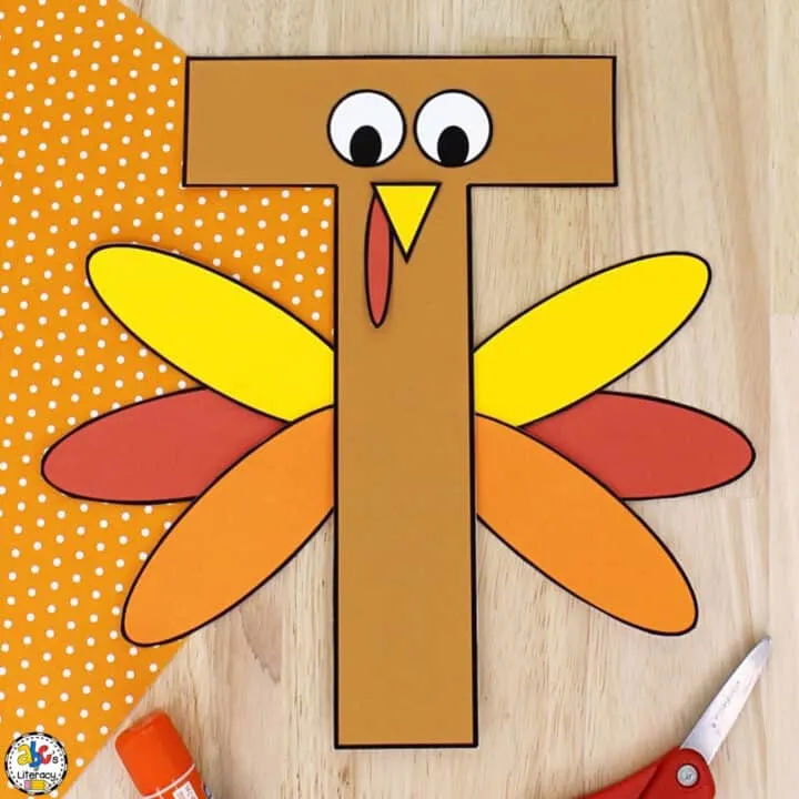 Making a Letter T Turkey