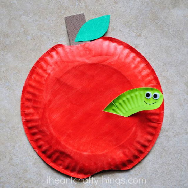 Paper Plate Apple Craft