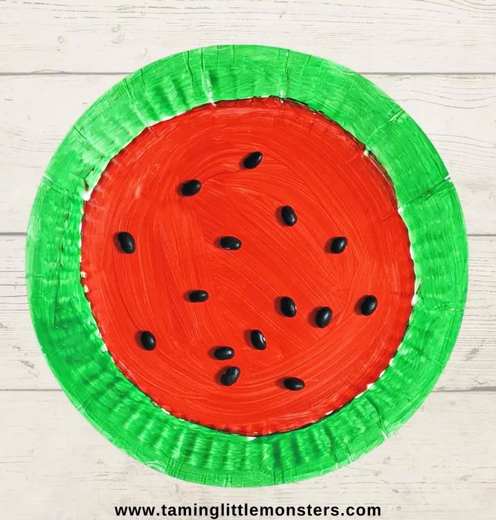 Paper Plate Watermelon Craft