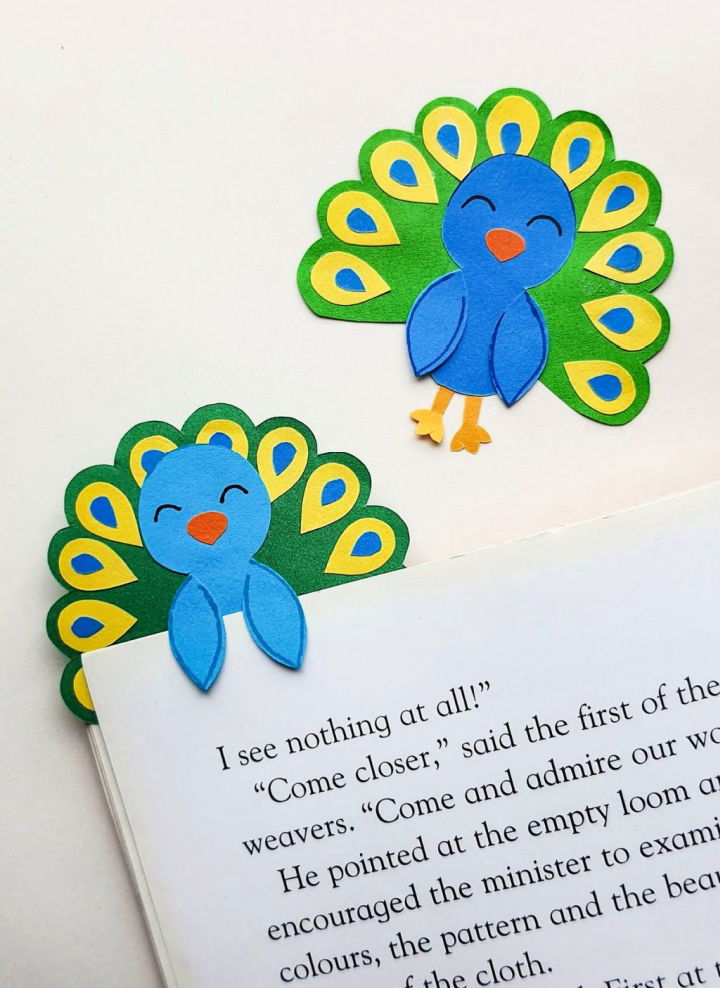 Peacock Bookmark Craft Free Printable