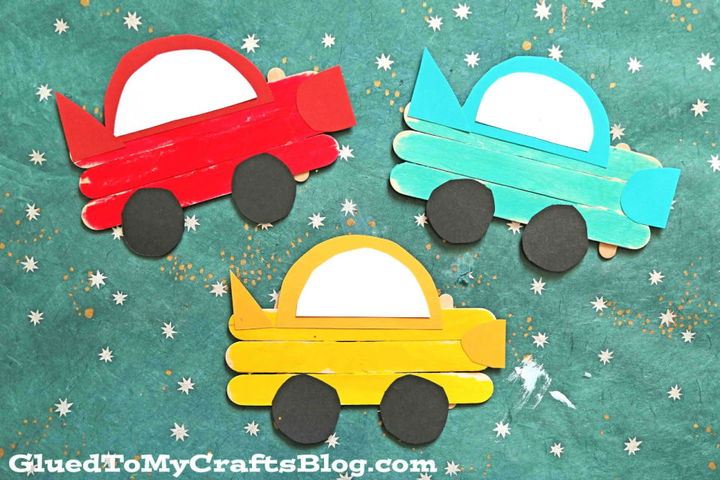 Popsicle Stick Cars Craft