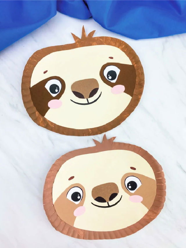 Quick and Easy DIY Paper Plate Sloth