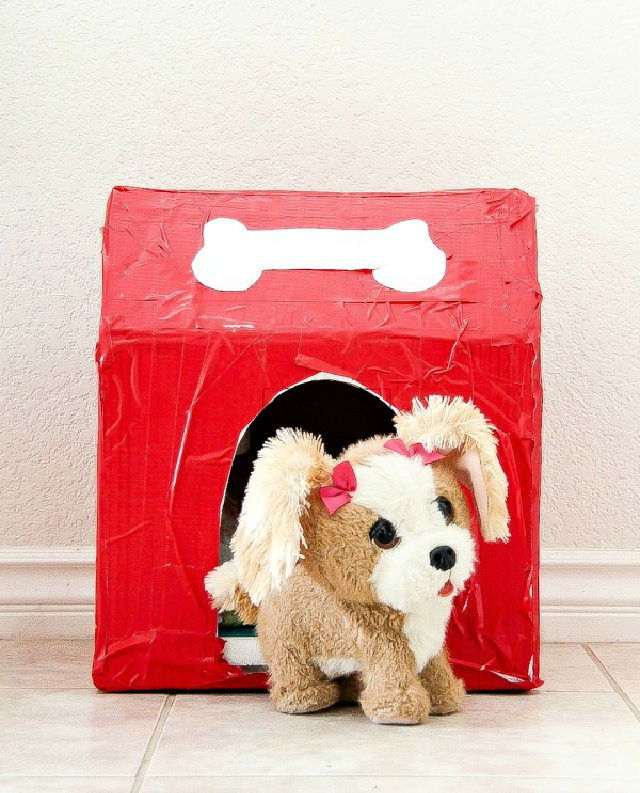 Simple DIY Cardboard Box Dog Kennel