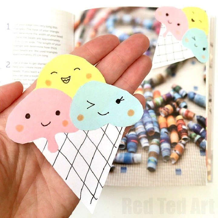 Simple DIY Ice Cream Corner Bookmarks