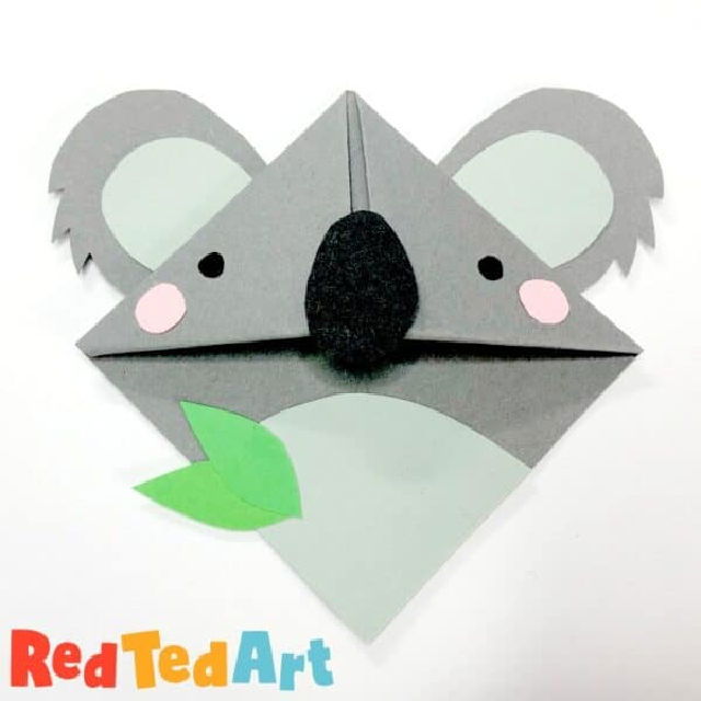 Simple DIY Koala Bookmark Corner