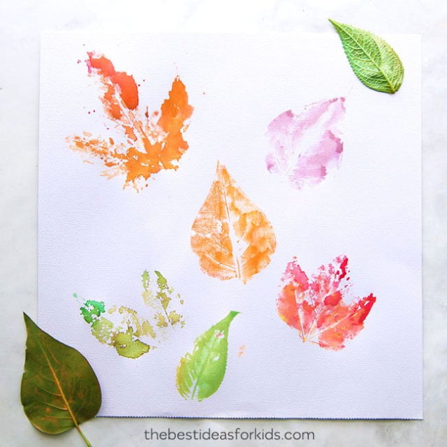 Simple DIY Leaf Painting