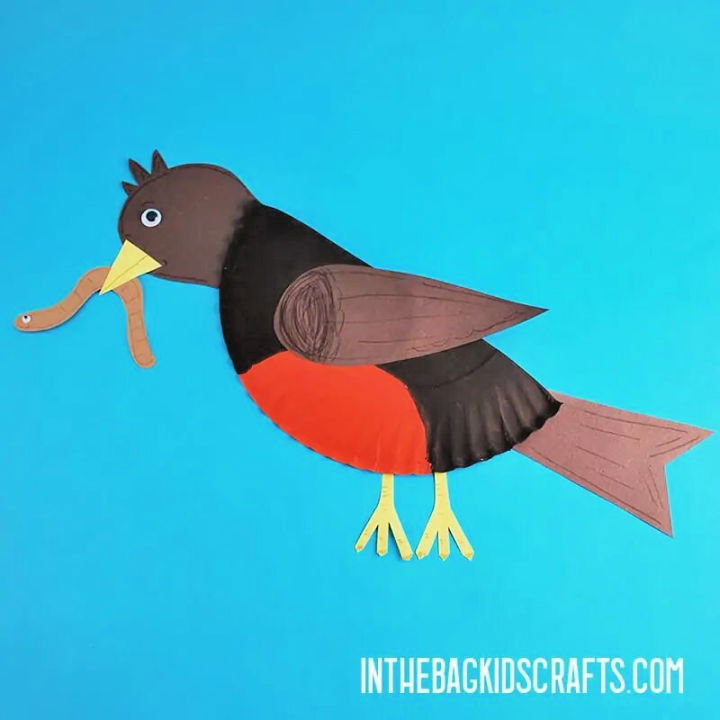 Simple DIY Paper Plate Robin Spring