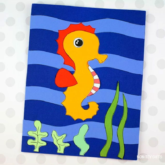 Simple DIY Seahorse for Kindergartners