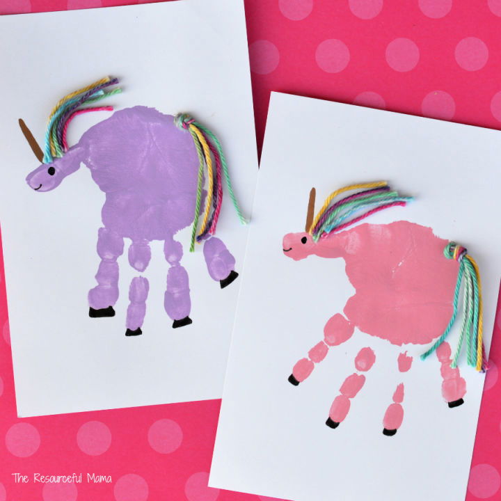 Unicorn Handprint Activity for Kids