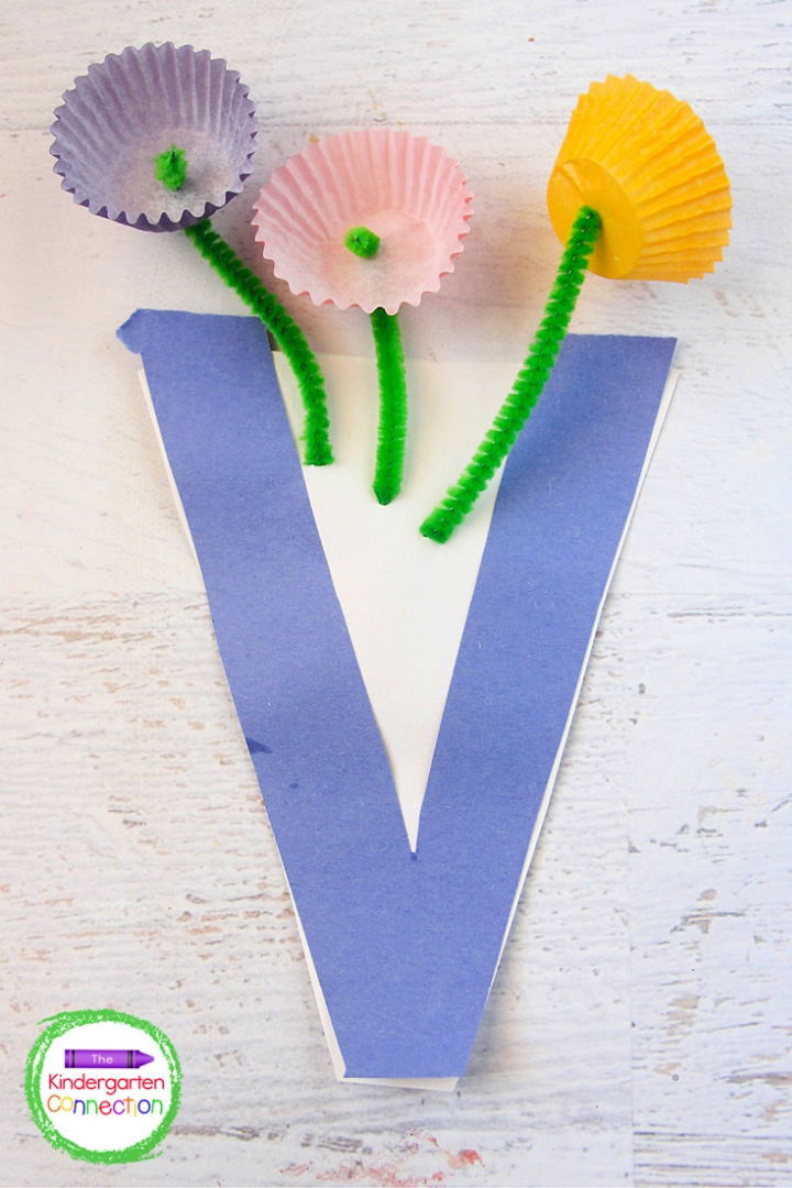 V is for Vase Letter V Craft