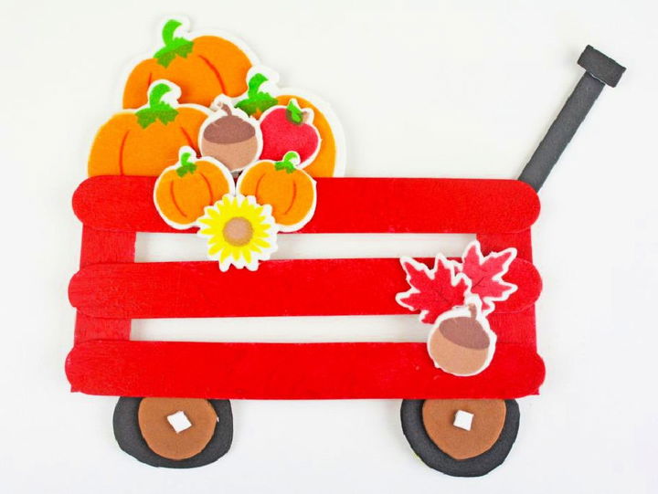 Wagon Popsicle Stick Fall Craft