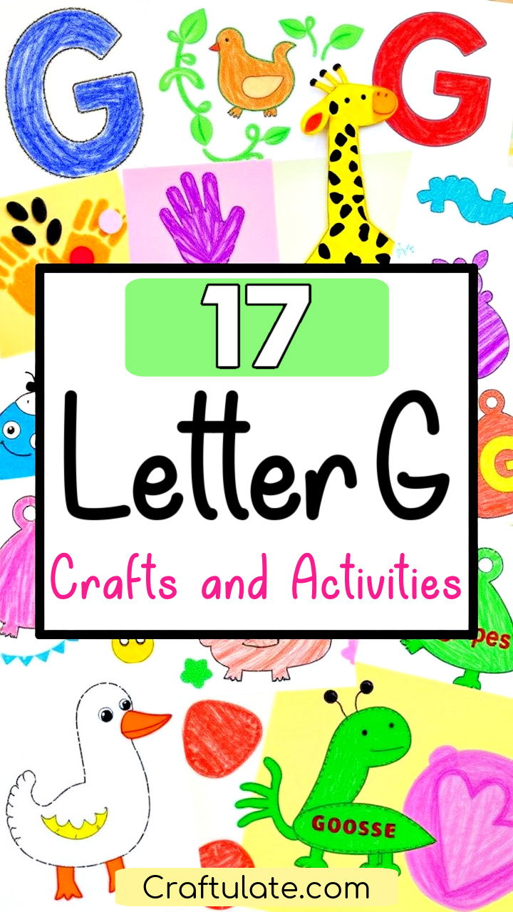 letter G crafts and activities for preschoolers and toddlers