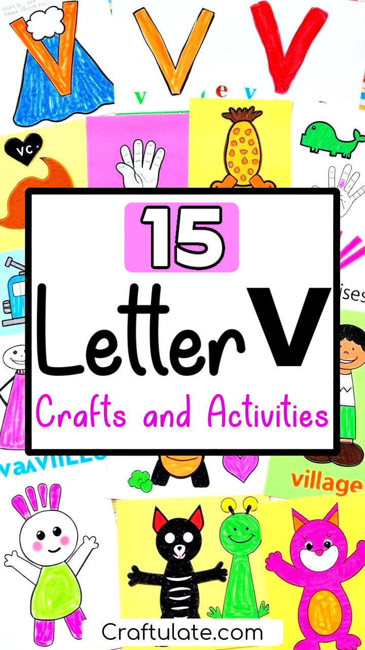 letter V crafts and activities for preschoolers and toddlers