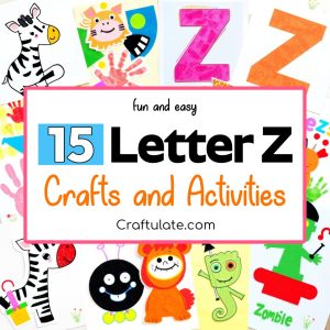 letter Z crafts and activities for preschoolers